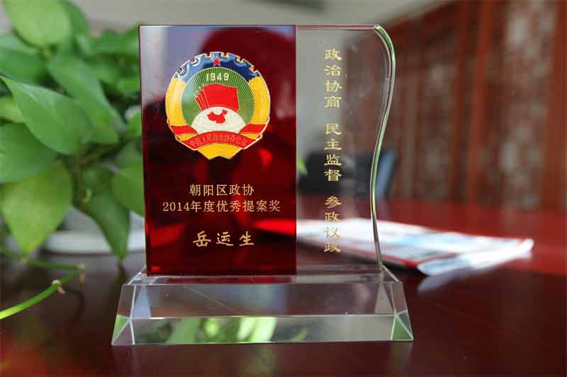 岳運生主任獲北京朝陽政協(xié)表彰